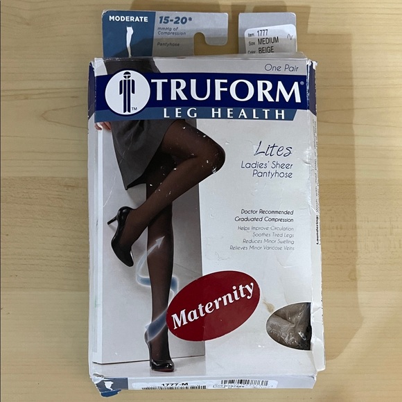 Truform Beige Maternity Pantyhose - Picture 1 of 2